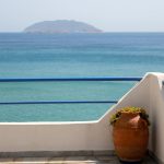 Deep blue sea, as viewed from the balcony